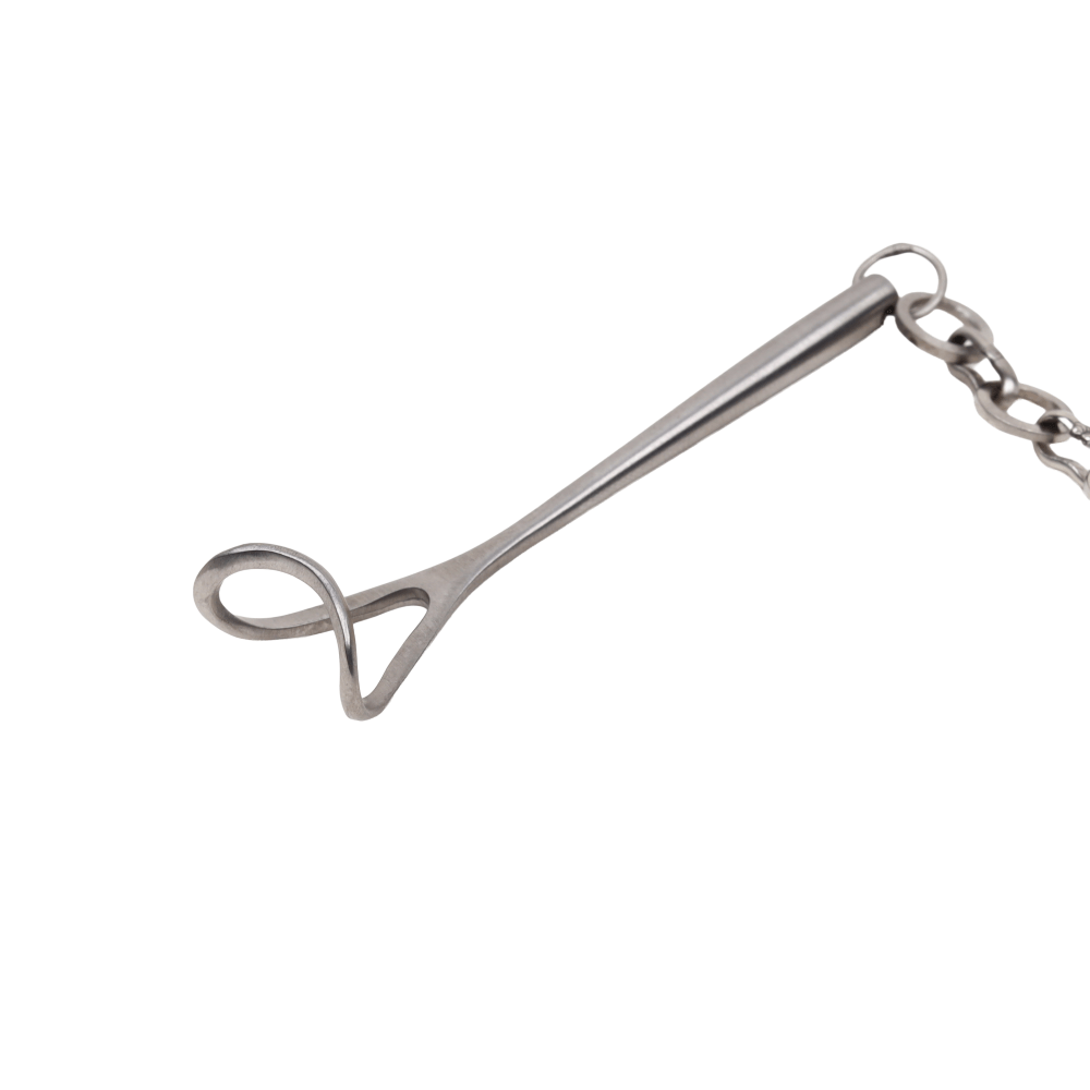 289-501 - Fenestrated Desmarres Nasal Retractor Weighted with 14cm chain